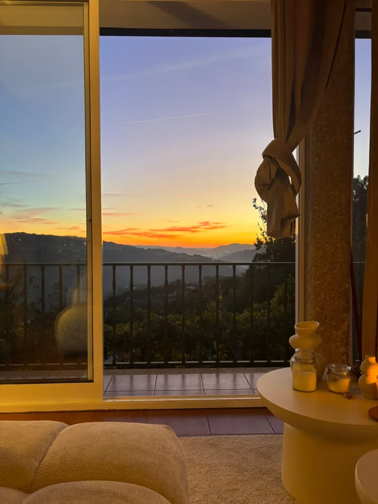 Zonsondergang gezien vanuit de villa